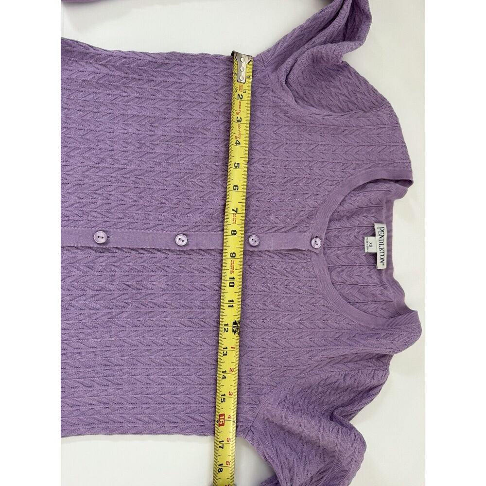 Vintage Pendleton Lavender Button Up Cardigan Swe… - image 5